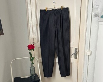 Men’s 1950s Zip Fly Pin Striped Trousers Dated 1957