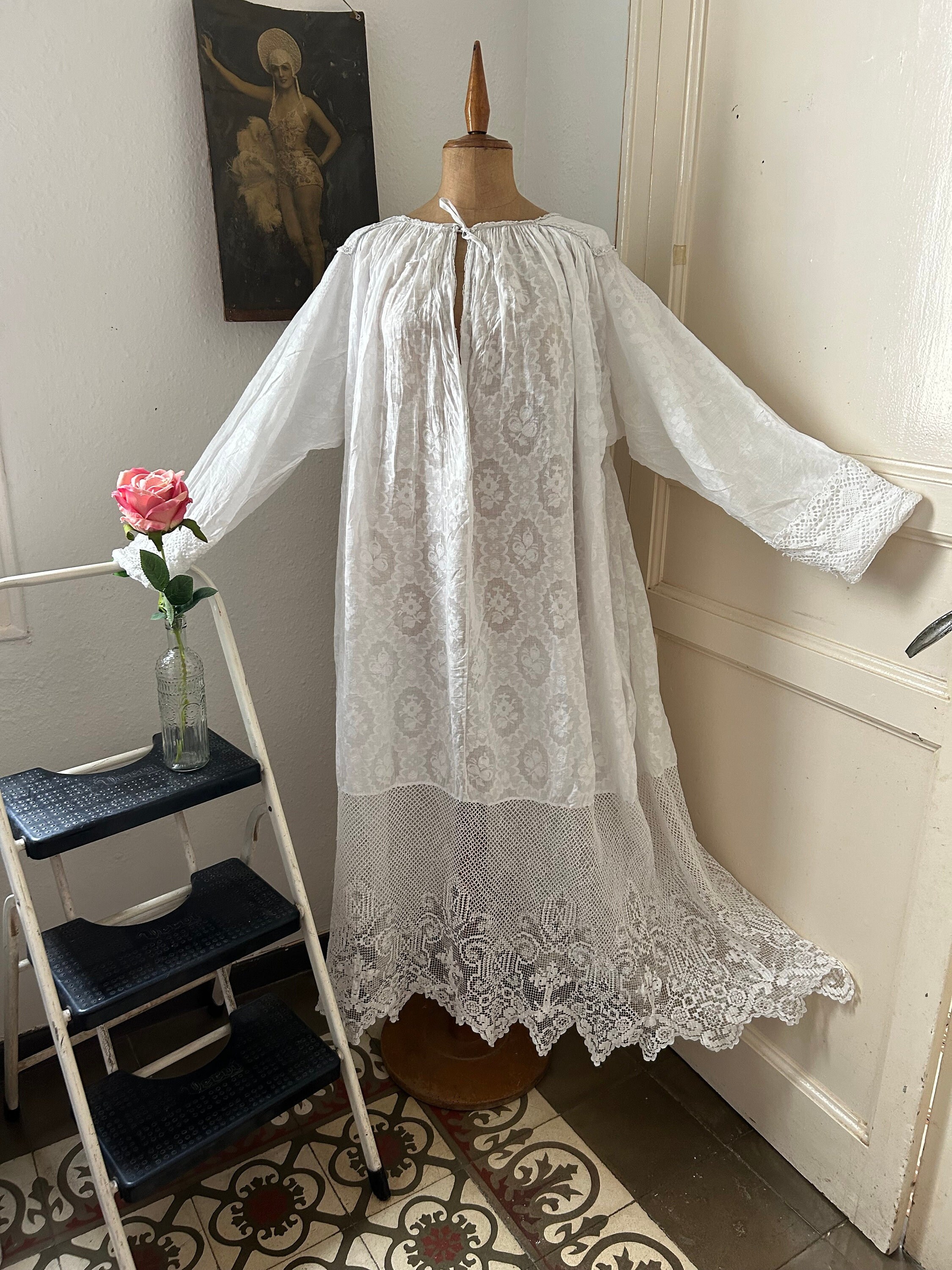 トップス 1900s Muslin Cotton Church Smock 1900s Muslin Cotton Church Smock