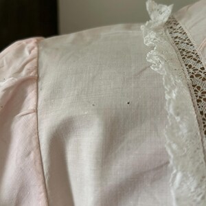 Vintage Rosa Baumwolle Nachthemd mit Puffärmeln, Spanische Dessous Bild 10