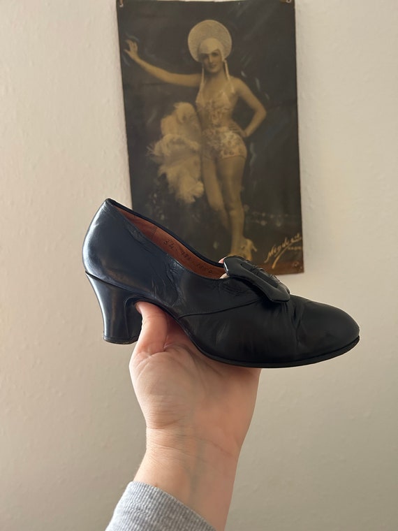 Antique Black Edwardian Witchy Leather Shoes for … - image 7