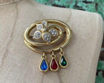 Graziosa Ed Elegante Spilla Art Nouveau, Strass Pavé - Foto 5