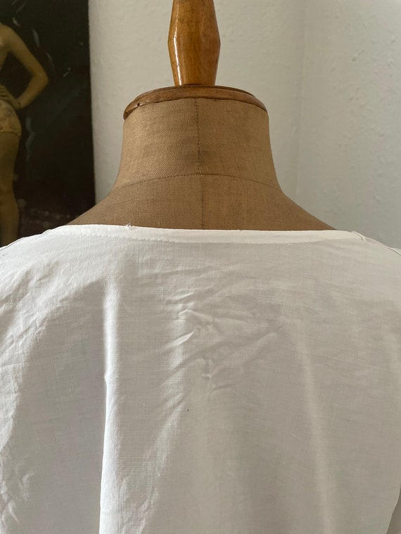 Edwardian White Cotton Scoop Neck Corset Cover wi… - image 8