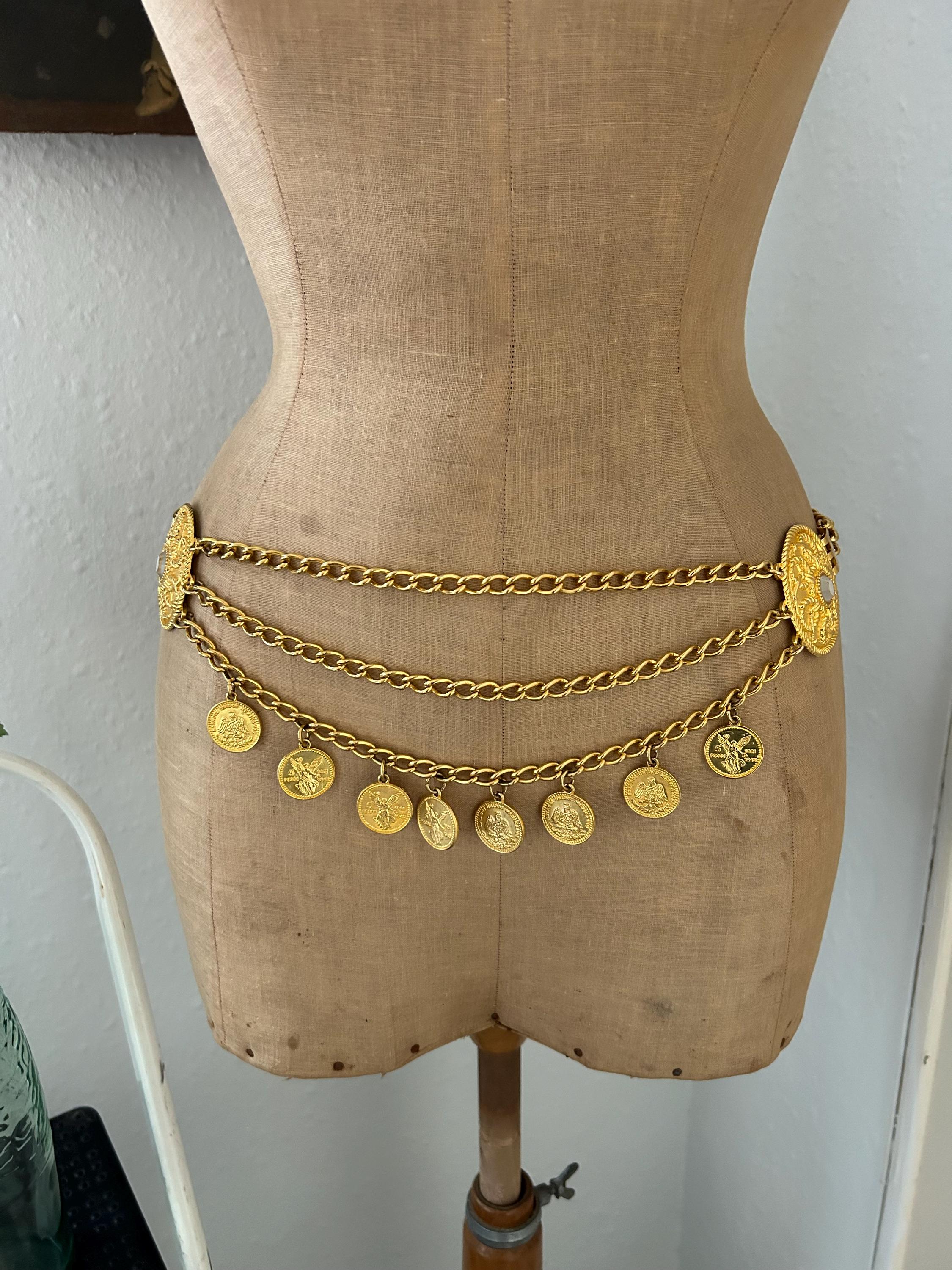 Vintage Tortoise Lucite Ethnic BOHO Coin Belt Hooey Girl main image 3
