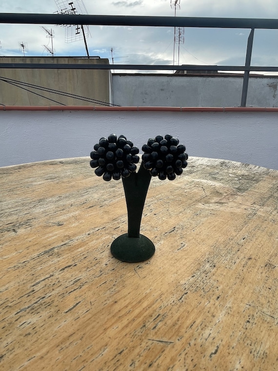 Vintage Big Black Spore Atomic Flower 80s does 60… - image 2