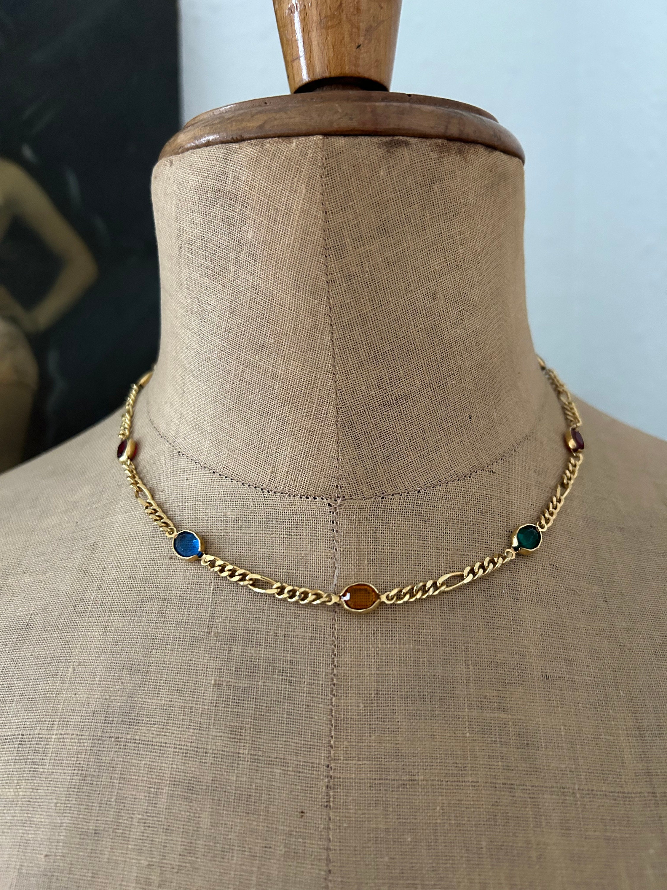Handmade Gold-Plated Multi-Gemstone Charm Bracelet - Rainbow Bubbles