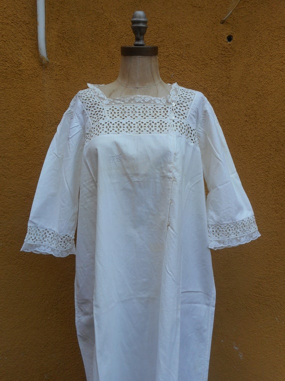 Antique White Cotton Cutout Eyelet Lace Edwardian