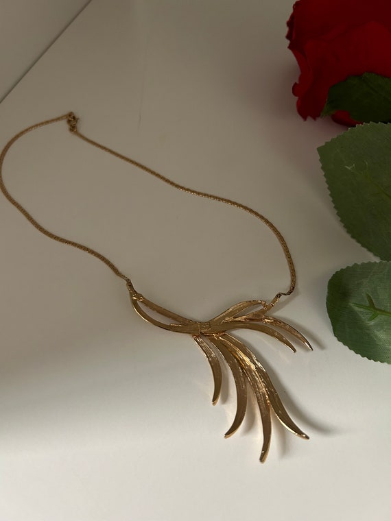 Collier Long Vintage P&M Paris Pendentif Masque Aztèque Doré - Alliage - Occasion