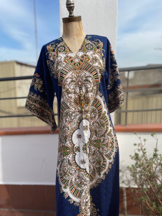 Batik Print Muumuu | Muumuu, Cotton blouse design, Women's a line dresses