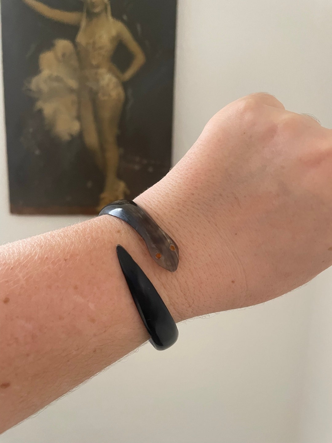 Scarab Beetle Bracelet:handcrafted in Egypt,open Bangle
