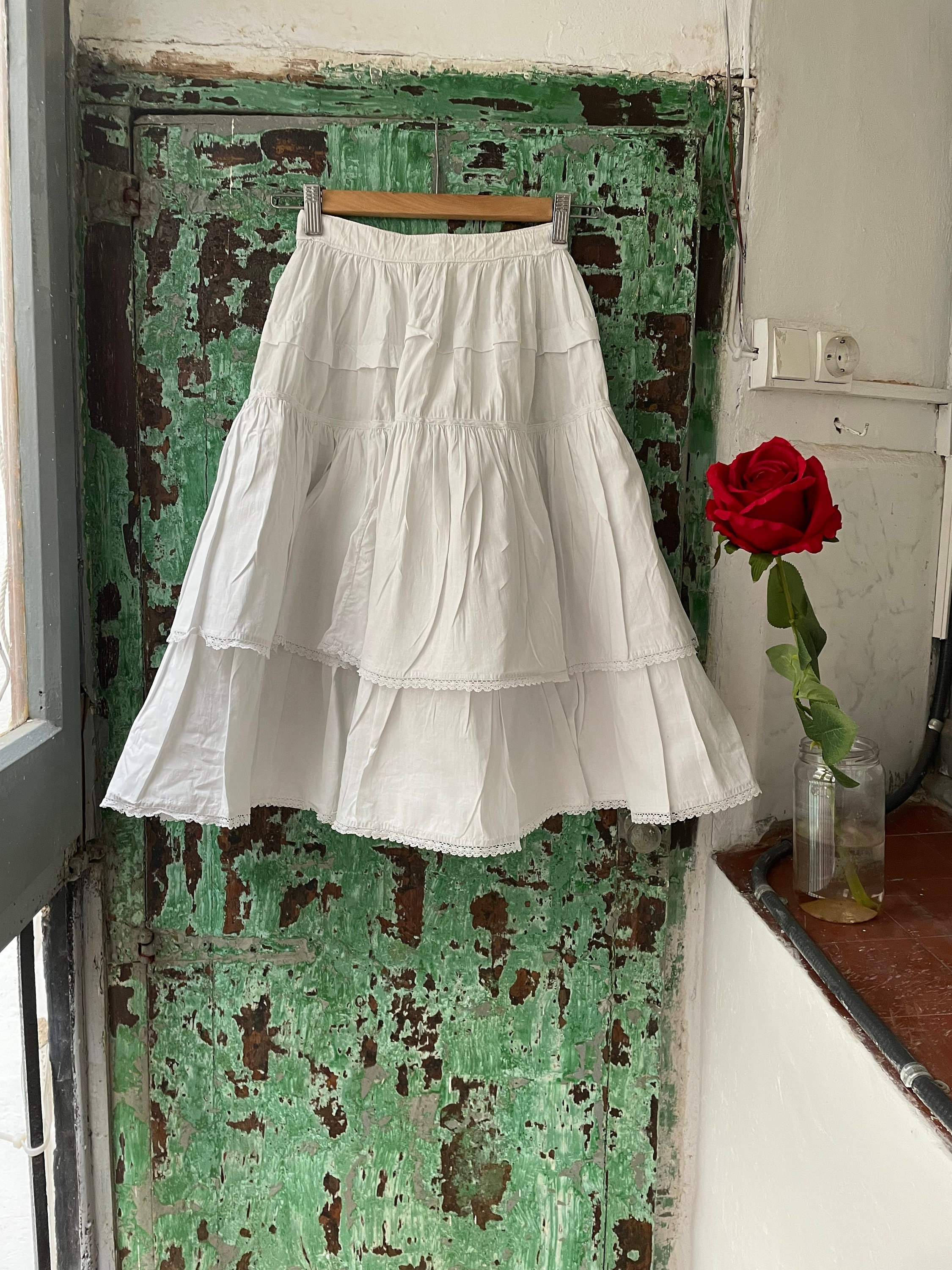 white cotton petticoats