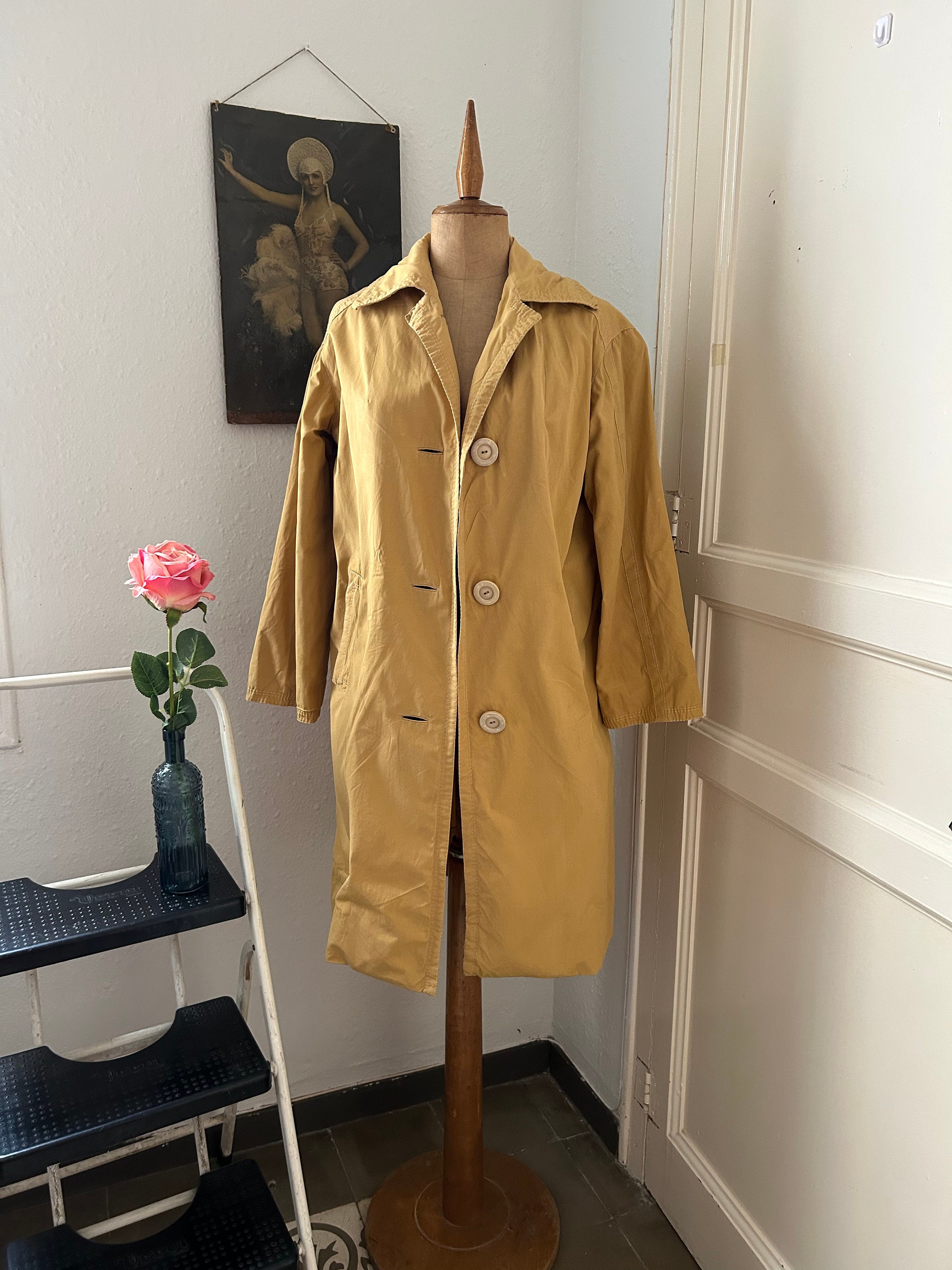 Mustard Raincoat Etsy Ireland