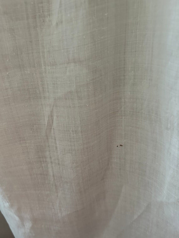 Antique White Linen Muslin Smock Nightgown with D… - image 6