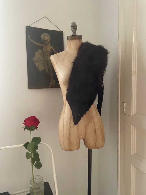 Vintage Fox Fur Head Tail and Legs Stole, Taxiderm