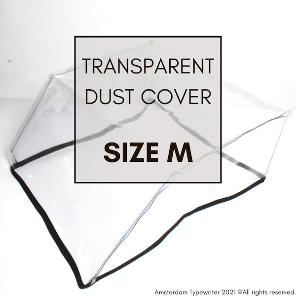Premium Transparent Typewriter Dust Cover - Size M, Dust and Water Resistant, Premium Quality, Handmade, Limited Edition