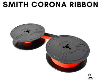 1+1 FREE, SMITH CORONA Typewriter Ribbon - High-quality Black/Red, Long Lasting