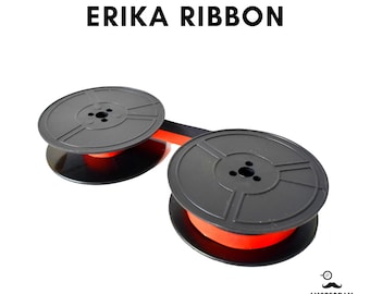 1+1 FREE, ERIKA Typewriter Ribbon - Black or Red/Black, Erika 100, Erika S Naumann, Erika 5 New Ink Ribbon