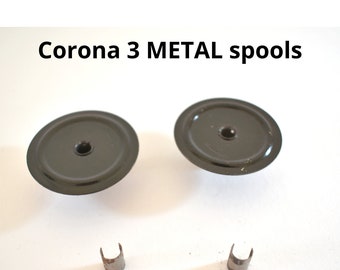 Corona 3 Metal Twin Spools - Original Vintage Metal Spools