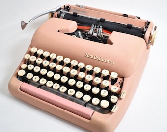 1957 Smith Corona Super Silent Pink Typewriter