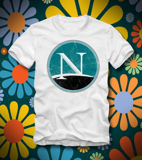 Netscape T Shirt Browser Logo 90s Atari Computer Retro Vintage Etsy