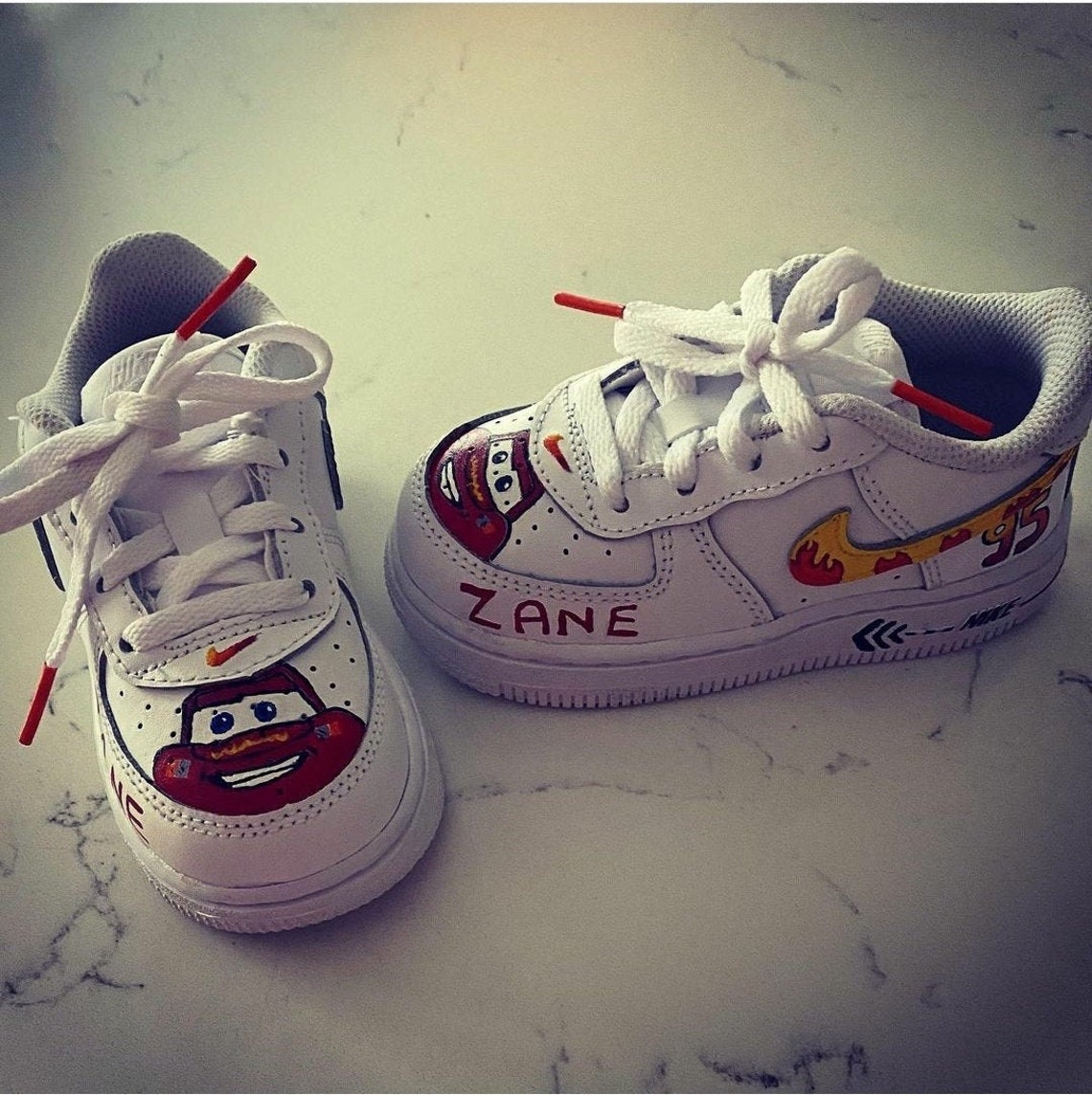 Custom Lightening Mcqueen Cars Air Force 1 Infant Runners Etsy