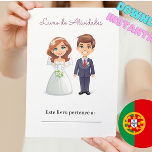 Livro de atividades casamento / imprimir / crianças/ colorir/ lembrança/ wedding / kids book/ activity book / portuguese / actividades