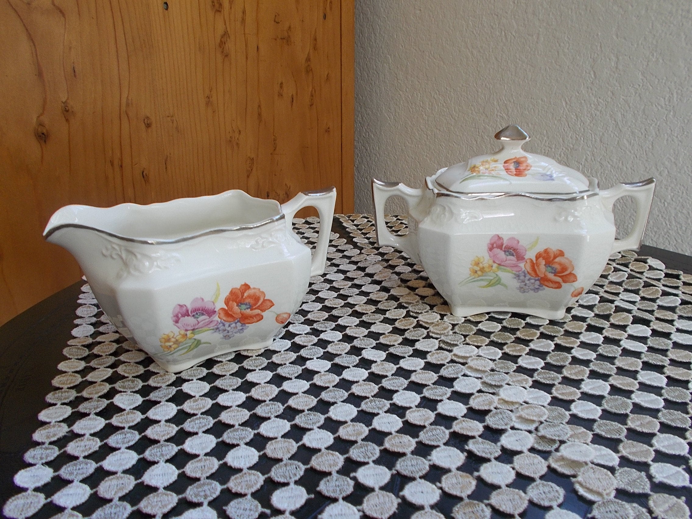 Chatham Creamer & Sugar Set Set by CC Thompson Pottery Company Etsy