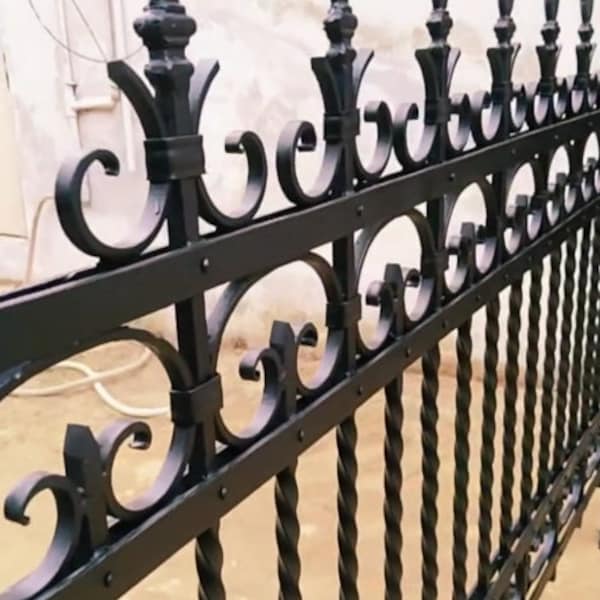 Wrought Iron Fence - Wall Fence - Iron Fence - Ornamental Fence - Handmade Fence - Solid Fence - Wrought Iron Railing - Outdoor Partition