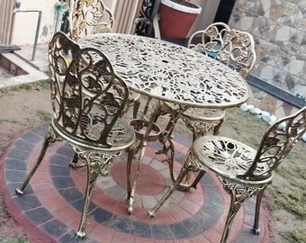 Patio Set - Casted Furniture - Aluminum Casted Chairs and Table - Garden Furniture - Rust Free Furniture - Wrought Aluminum Furniture