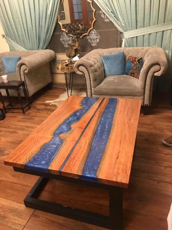 Double River Epoxy Center Table