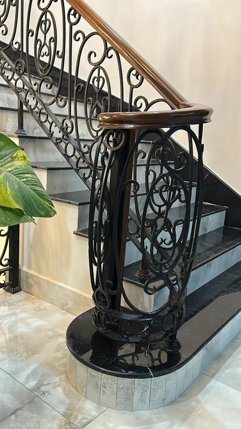 Hand Wrought Iron Spiral Stairs Railing Spanish Railing Ornamental Railing Cast Iron