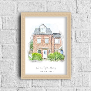 House Sketch, House Drawing, Color Pencil, Colored Pencil, Drawing, Custom Drawing, Sketch From Photo, Our First Home Gift, Realtor Gift