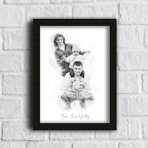 Custom Pencil Portraits Sketch From Photo Custom Pencil Drawing Portraits Drawing with Pencil Personalised Portraits Color Pencil