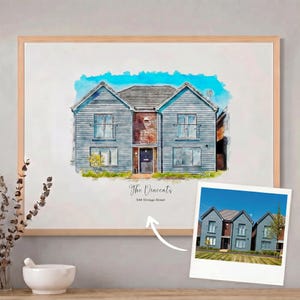 Personalised Watercolour House Portrait – Custom Home Art