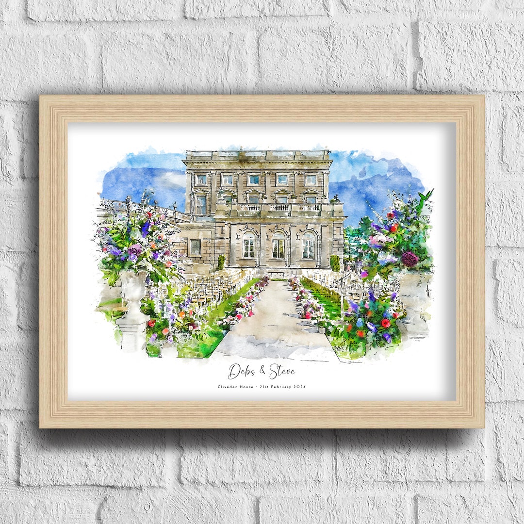 Personalized Wedding Venue Print Custom Wedding Venue Wall Art ...
