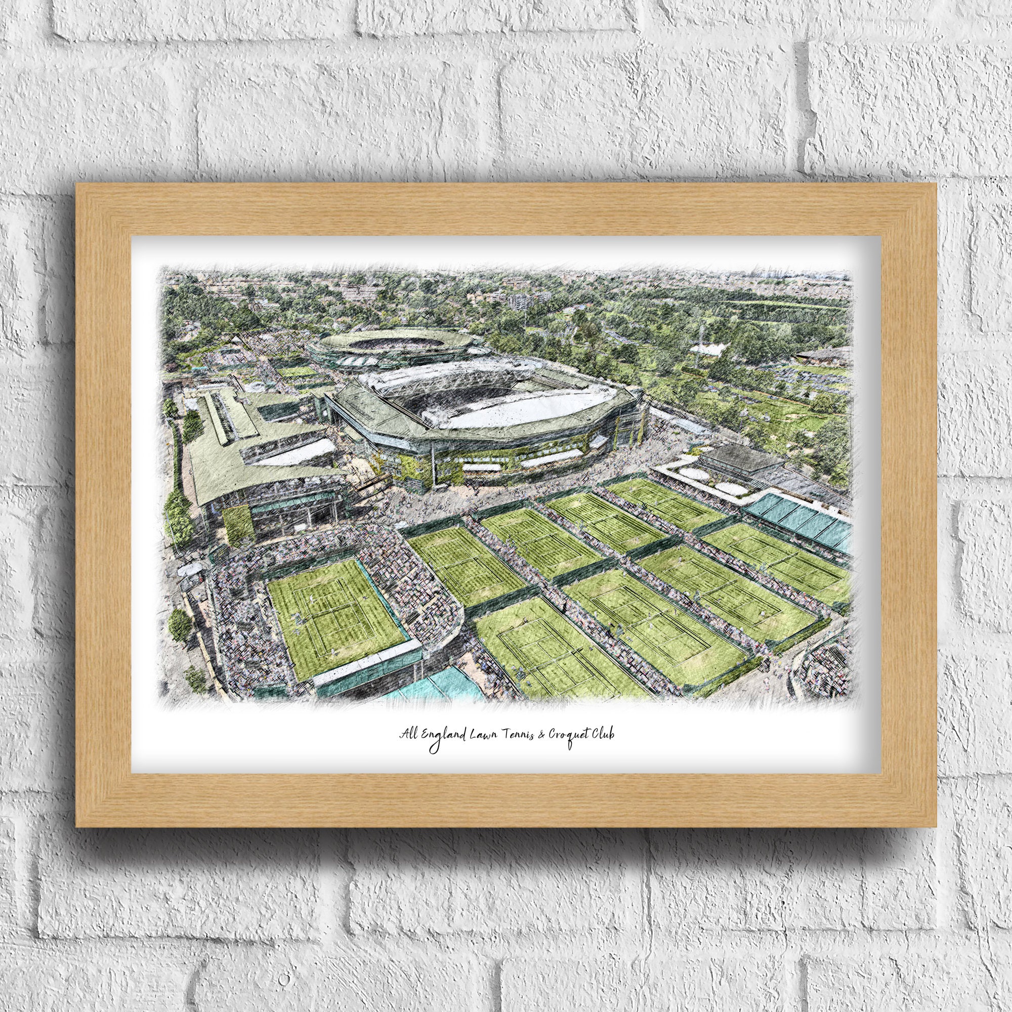 Wimbledon Tennis Poster Pencil Sketch Art Print Illustration - Etsy