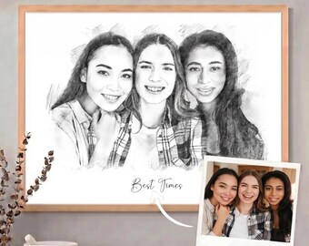 Custom Pencil Portraits Sketch From Photo Custom Pencil Drawing Portraits Drawing with Pencil Personalised Portraits Color Pencil