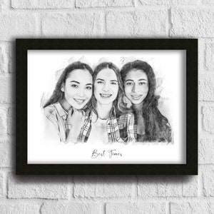 Custom Pencil Portraits Sketch From Photo Custom Pencil Drawing Portraits Drawing with Pencil Personalised Portraits Color Pencil