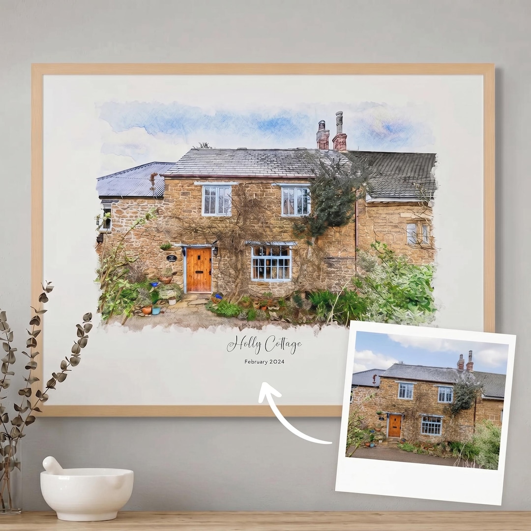 Custom Watercolor House Portrait,Watercolor House Painting,Personalized Housewarming Gift,