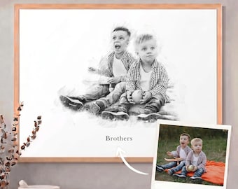 Custom Pencil Portraits Sketch From Photo Custom Pencil Drawing Portraits Drawing with Pencil Personalised Portraits Color Pencil