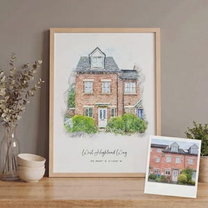 House Sketch, House Drawing, Color Pencil, Colored Pencil, Drawing, Custom Drawing, Sketch From Photo, Our First Home Gift, Realtor Gift