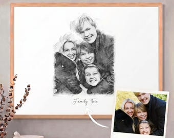 Custom Pencil Portraits Sketch From Photo Custom Pencil Drawing Portraits Drawing with Pencil Personalised Portraits Color Pencil