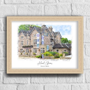 Custom Wedding Church or Venue Illustration Print | Wedding Gift | Anniversary Gift | Print only | Illustrated | Present | Bride and Groom