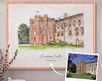 Personalised Wedding Gift, Wedding Venue Sketch, Wedding Venue illustration, Unique Wedding Gift, Wedding keepsake