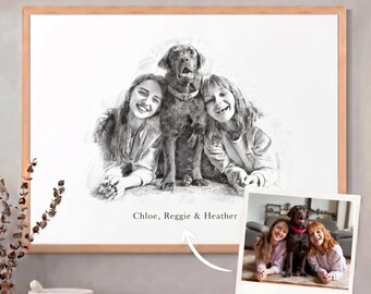 Custom Pencil Portraits Sketch From Photo Custom Pencil Drawing Portraits Drawing with Pencil Personalised Portraits Color Pencil