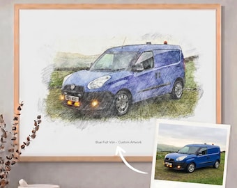 Personalised Truck Sketch Custom Truck Portrait Truck Artwork Bespoke Lorry Illustration Unique Haulier Gift Customized Vehicle Drawing