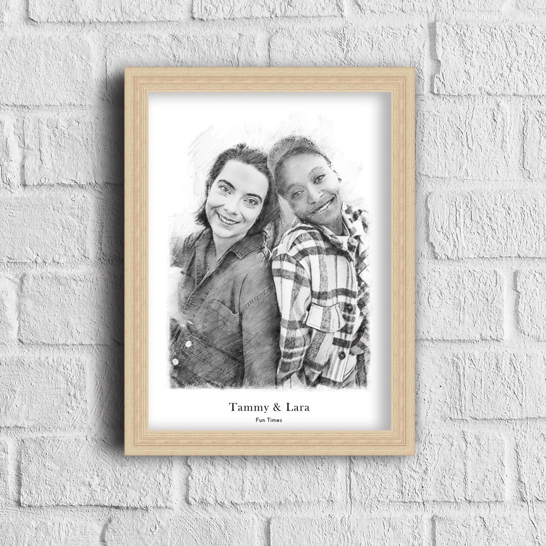 Custom Pencil Portraits Sketch From Photo Custom Pencil Drawing