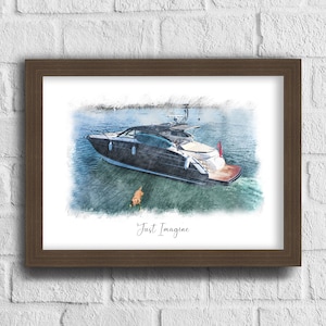 Gepersonaliseerde bootschets Aangepaste nautische kunst Jachtportret Op maat gemaakte bootillustratie Uniek maritiem cadeau Aangepaste scheepstekening