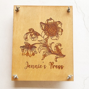 Personalised Flower Press - Great Birthday or Christmas Present - Press Flowers Kit
