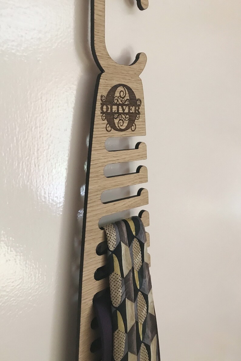 personalised tie rack