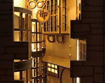 Magic Alley y luces USB: crea tu propio rincón de lectura sin herramientas. Estantería inspirada en Potter.